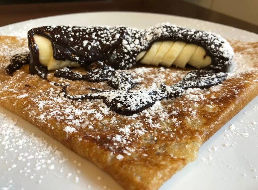 Schokoladencroissant mit Banane